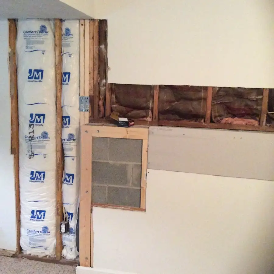 Wall insulation replacement during Structural Drying in South Gate Ridge